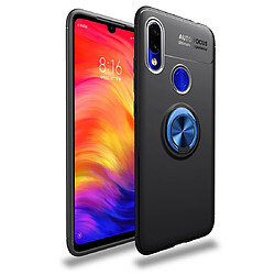 Wewoo Coque Souple Titulaire d'anneau en métal 360 degrés rotation cas TPU pour Xiaomi Redmi 7 noir bleu