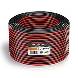 Avis Manax Câble de haut-parleur 2x 1,50mm CCA Box Câble/Câble audio