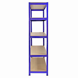 Avis Monstershop Monster Racking 5 Rayonnages T-Rax en Acier Sans Boulons Bleus 90cm x 45cm x 180cm