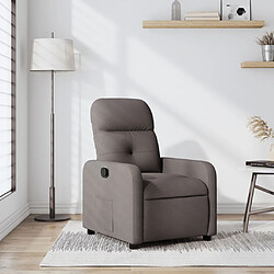 vidaXL Fauteuil inclinable Taupe Tissu