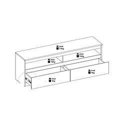Acheter Dansmamaison Meuble TV 2 tiroirs Chêne clair - QIZ