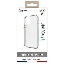 Muvit Coque pour iPhone 12/12 Pro Recyclée Transparent