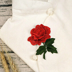 Avis Wewoo 10 pcs rose série broderie autocollants bricolage robe cheongsam patch violet clair + blanc