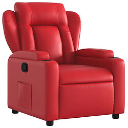 Maison Chic Fauteuil inclinable,Fauteuil luxe de relaxation Rouge Similicuir -MN55116