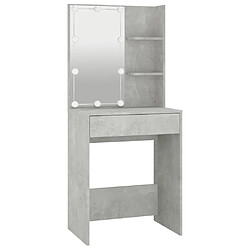 Helloshop26 Coiffeuse design contemporain avec led 60 x 40 x 140 cm gris 02_0006393