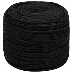 vidaXL Corde de travail Noir 6 mm 25 m Polyester