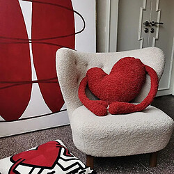 Universal Coussin canapé coeur peluche de jour pas cher