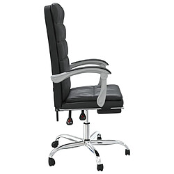 Avis vidaXL Fauteuil inclinable de bureau Noir Similicuir