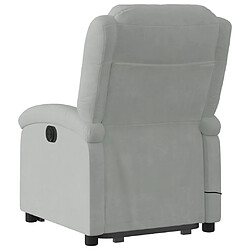 Acheter vidaXL Fauteuil de massage inclinable Gris clair Velours