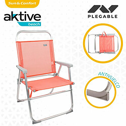 Acheter Chaise Pliante Aktive Flamingo Corail 48 x 88 x 50 cm (4 Unités)