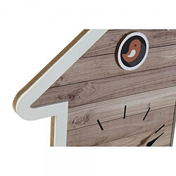 Look & Feel Horloge Murale DKD Home Decor Blanc Maison Bois MDF (32 x 4.5 x 56 cm) (2 pcs)