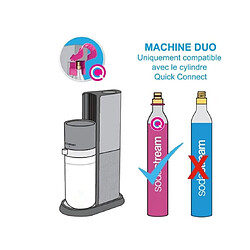 Machine à gazéifier l'eau + 2 bouteilles + 1 cylindre + 2 carafes - duobicb - SODASTREAM pas cher