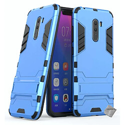 Htdmobiles Coque rigide anti choc pour Xiaomi Pocophone F1 + film ecran - BLEU CLAIR