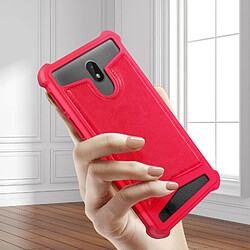 Avis Avizar Coque Smartphone 5'' à 5.3'' Silicone Gel Coins Renforcés Dos Effet Cuir Fuchsia