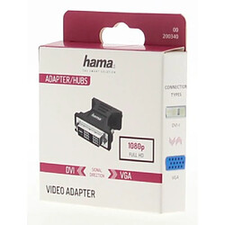 HAMA Adaptateur vidéo, fiche DVI - port VGA, Full-HD 1080p