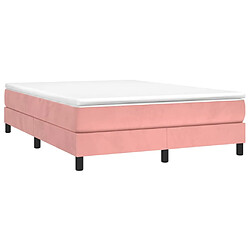 Avis Sommier à lattes,Cadre à lattes de lit pour Adulte Rose 140x190 cm Velours -MN76696