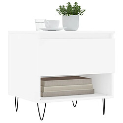 Avis Maison Chic Lot de 2 Tables basses,Table Console pour salon blanc 50x46x50 cm bois d'ingénierie -MN88965