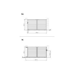 Vente-Unique Portail coulissant aluminium ajouré L324x H165 cm anthracite - PRIMO pas cher