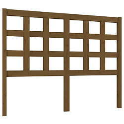 Maison Chic Tête de lit scandinave pour lit adulte,Meuble de chambre Marron miel 125,5x4x100 cm Bois massif de pin -MN61013