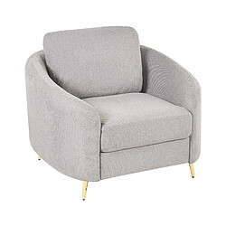 Beliani Fauteuil TROSA Tissu Gris clair