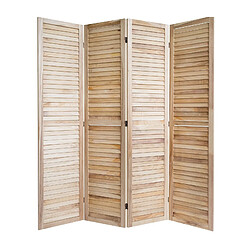 Decoshop26 Paravent 4 panneaux en bois pliable 160x170 cm PAR06065