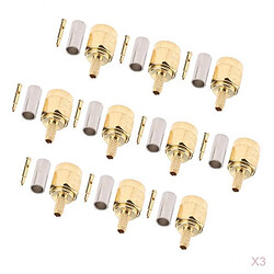 30 Pièces Connecteur SMA Mâle Broche à Sertir pour RG316 LMR100 RG174 RF COAXIAL