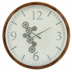 Paris Prix Horloge Murale Ronde Engrenage 74cm Blanc