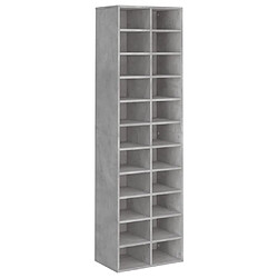 Maison Chic Armoire à Chaussures Gris béton,Meuble de Rangement à Chaussures 54x34x183 cm bois d'ingénierie -MN73154