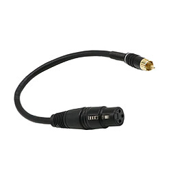 Avis 2 Pcs Xlr 3 Broches Femelle Vers Rca Câble Microphone Mâle 1ft