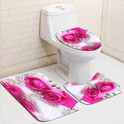 Avis Universal Etanche salle de bains rideaux de douche fleuris rideaux de douche housse de toilette sans planche à roulettes ensemble de tapis accessoires de décoration de la maison |