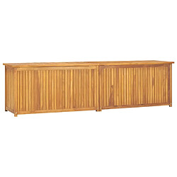 Avis Helloshop26 Boîte coffre de jardin 200 x 50 x 55 cm bois massif de teck 02_0012990