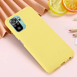 Coque en silicone souple avec sangle jaune pour votre Xiaomi Redmi Note 10 4G/Redmi Note 10S