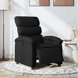 Maison Chic Fauteuil Relax pour salon, Fauteuil inclinable électrique Noir Tissu -GKD51807