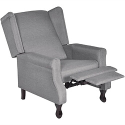 Avis Maison Chic Fauteuil relax,Chaise pour salon Gris Tissu -MN78209