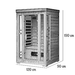 Acheter Concept Usine Sauna infrarouge chromothérapie luxe 2 places NARVIK