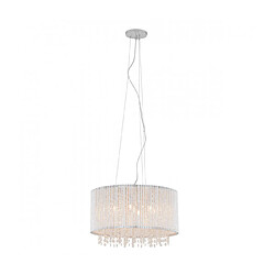 Avis Luminaire Center Suspension en cristal Anabella argent en aluminium