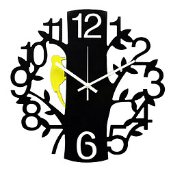 horloge murale en forme d'arbre temps 12h affichage quartz horloge décorative facile lire un