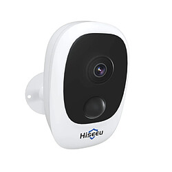 Chrono Caméra de sécurité sans fil, caméra de vidéosurveillance WiFi 1080P avec détection de mouvement PIR(Blanc)