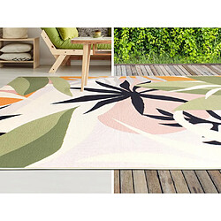 Avis Vente-Unique Tapis intérieur ou extérieur motif tropical - 200 x 300 cm - Multicolore - FLAVIA