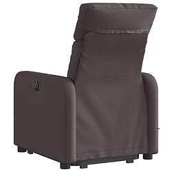 Acheter vidaXL Fauteuil inclinable de massage Marron foncé Tissu