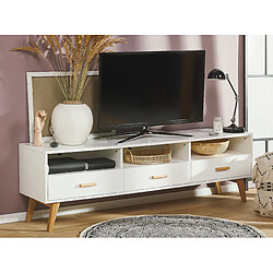 Beliani Meuble TV Blanc LIBERTY