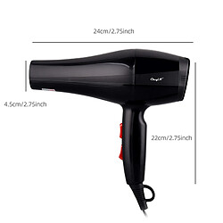 Universal Sèche-cheveux professionnel 220V Sèche-cheveux à l'air chaud et froid Sèche-cheveux puissant Sèche-cheveux électrique 2 vitesses avec tuyère Salon |