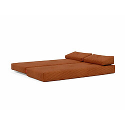 Acheter Inside 75 Méridienne design SIGMUND ALU Burnt Orange convertible lit 160*200 cm pieds Aluminium