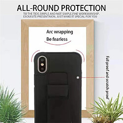 Acheter Wewoo Coque Rigide Pour iPhone XR antichoc PC + TPU Housse de protection avec bracelet et support café