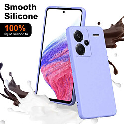 Htdmobiles Coque pour Xiaomi Redmi Note 13 Pro+ Plus 5G - housse etui silicone gel fine + verre trempe - MAUVE