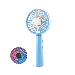 Mini Ventilateur de Refroidissement de Refroidisseur d'Air Léger à 2 Vitesses à Chargement USB Pliable Portable - Bleu