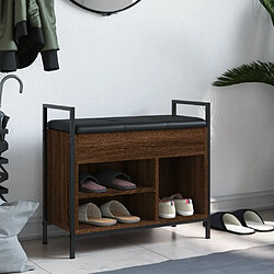 Avis Maison Chic Banc à chaussures | Meuble de rangement à chaussures Meuble d'Entrée chêne marron 65,5x32x57,5cm bois d'ingénierie -MN61978