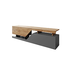 Bestmobilier Pitt - meuble TV - 160 cm - style industriel Pitt - meuble TV - 160 cm - style industriel - Bois / Gris