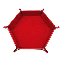 Plateau à Dés Pliable Hexagone Porte-plateau à Rouler Dice Game Party Casino Red