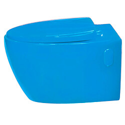 Avis Loobow Toilette suspendu de couleur bleu Cuvette WC en céramique